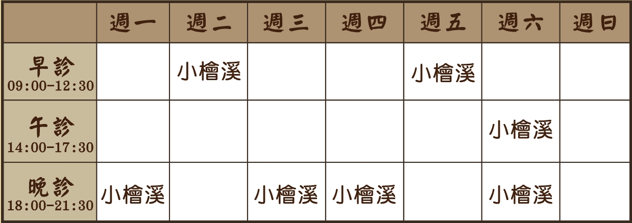 門診時間 1